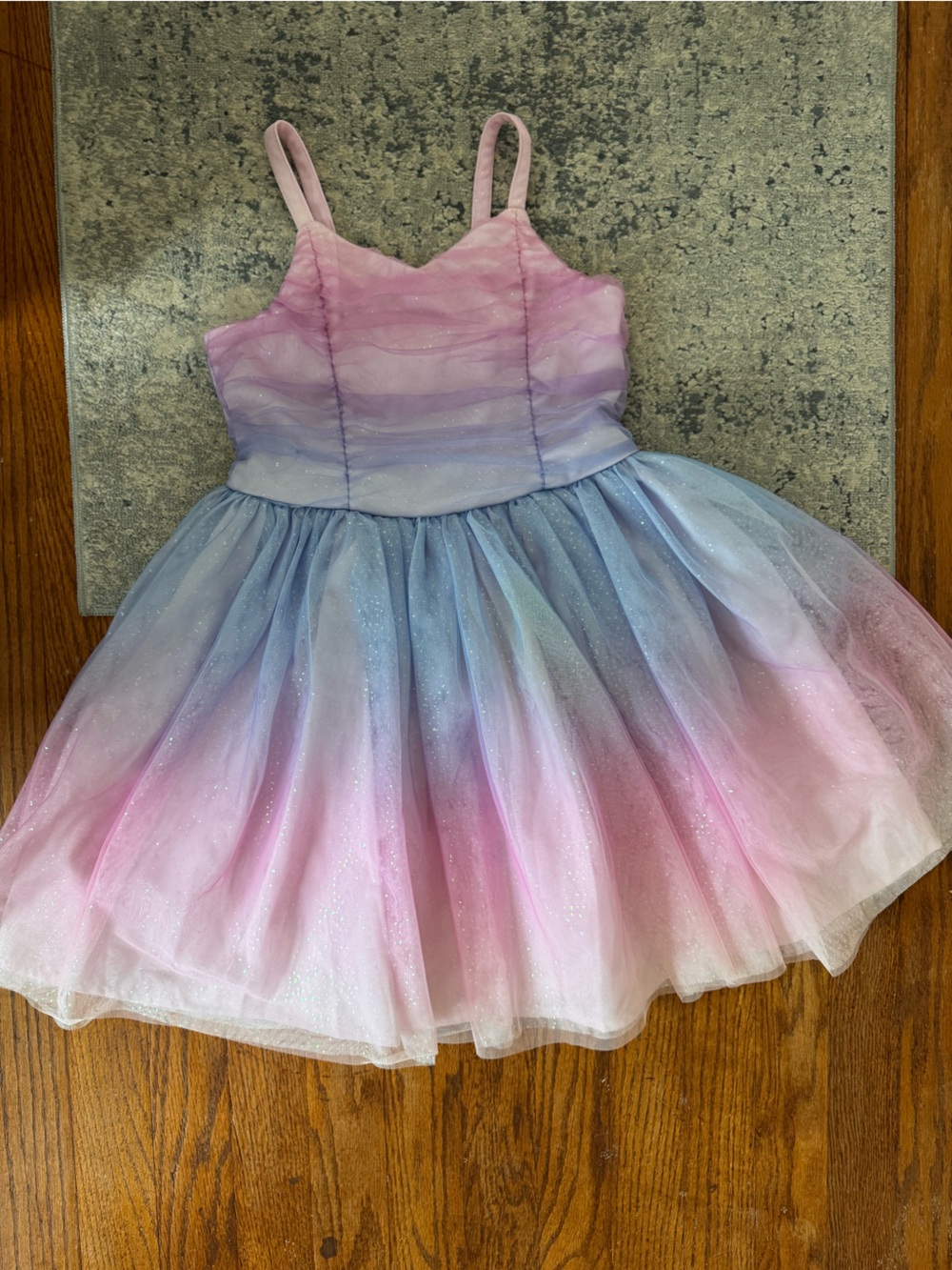 Cat & Jack Pastel Pink and Blue Sparkle Tulle Dress
